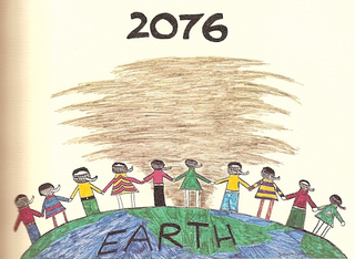 Illustration for article titled 1970s Children Draw Robot Presidents and Nuclear Apocalypse